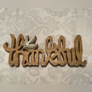 Wooden‎ Art Deco Sign ( Thankful )